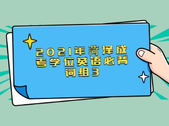 2021年菏澤成考學位英語必背詞組3